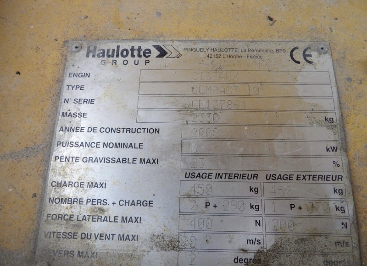 Haulotte Compact 10 2008 - photo 4